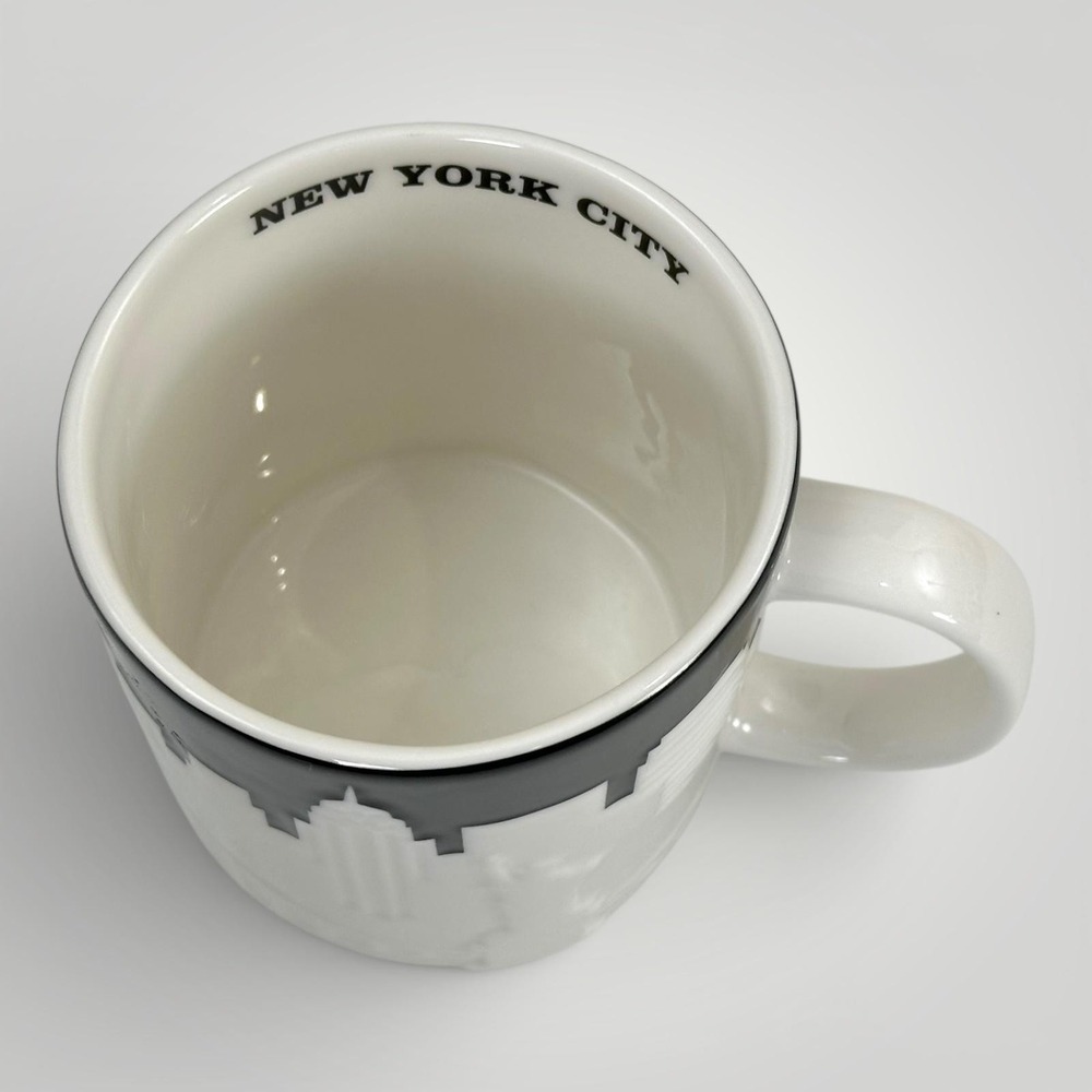 Starbucks New York City Collector Series Mug 2012 Skyline Taxi White Coffee Cup - Picture 5 of 7